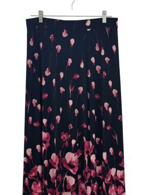 Evan Picone Floral Maxi Skirt – Rose Pink Ombre Garden Print – NWOT